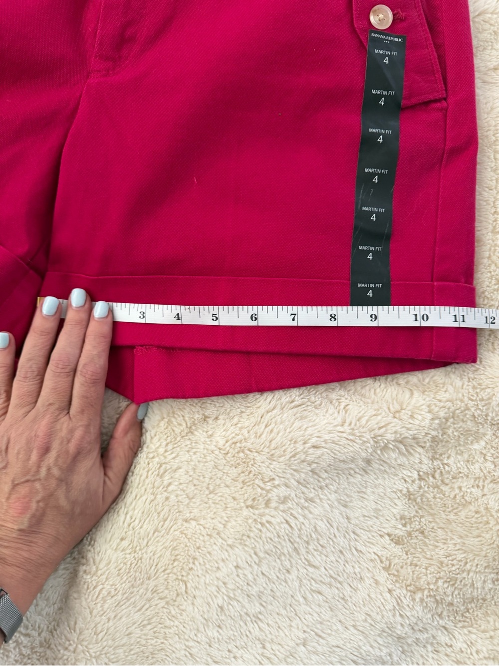 Banana Republic Raspberry Red Cuffed Bermuda Shorts - Picture 8 of 11